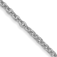 14K White Gold 1.4mm Forzantine Cable Chain with Lobster Clasp - 16in view 1
