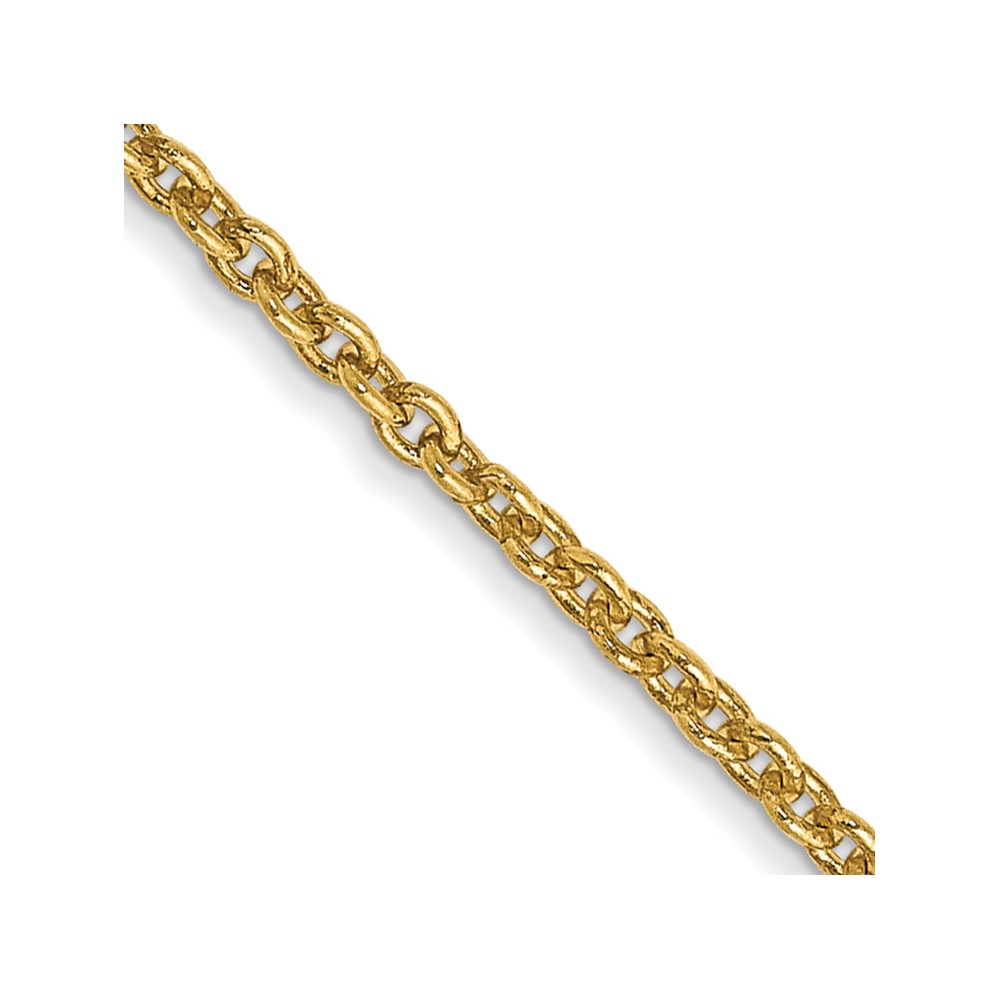 14K 18 inch 1.4mm Forzantine Cable with Lobster Clasp Chain (PEN328-18)