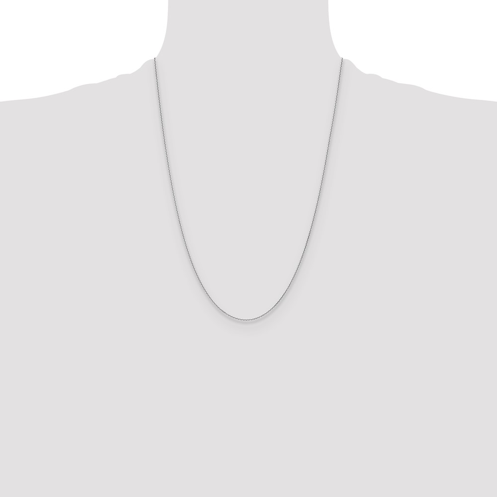 14k WG 1.2mm D/C Cable Chain (PEN332W-24)