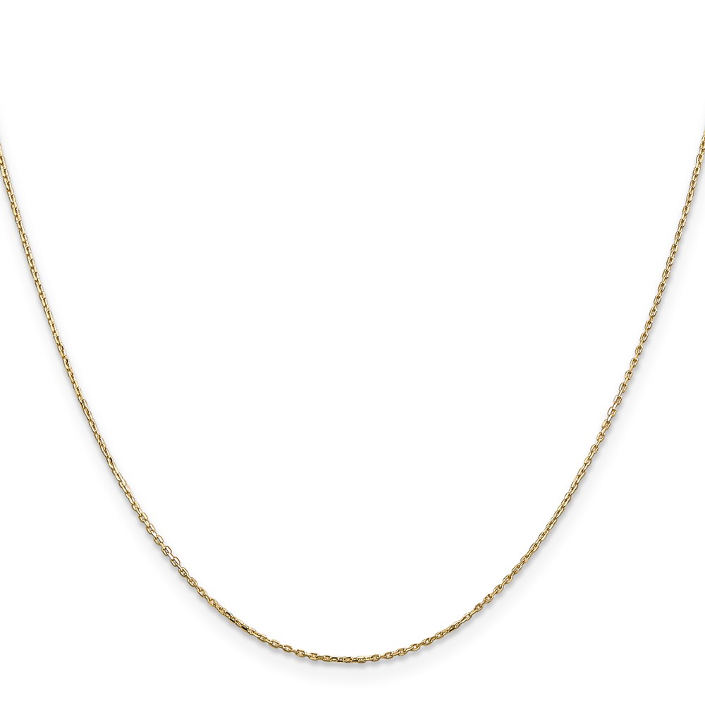 14K 14 inch .8mm Diamond-cut Cable with Lobster Clasp Chain (PEN41L-14)