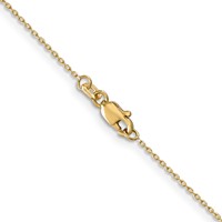 14K.8mm Yellow Gold Diamond-cut Cable Chain with Lobster Clasp, 14" view 4
