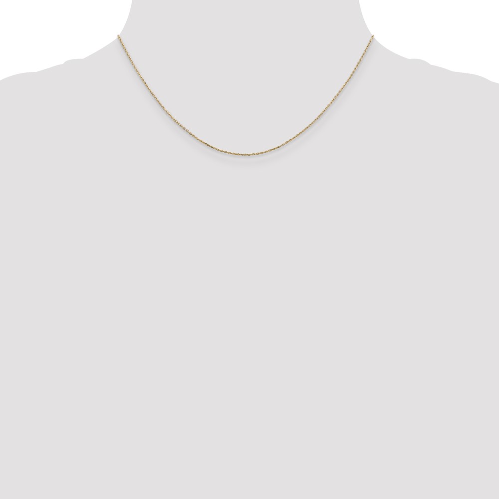 14K 16 inch .8mm Diamond-cut Cable with Lobster Clasp Chain (PEN41L-16)