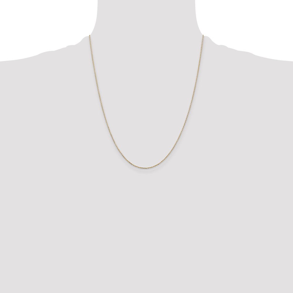 14K 22 inch .8mm Diamond-cut Cable with Lobster Clasp Chain (PEN41L-22)