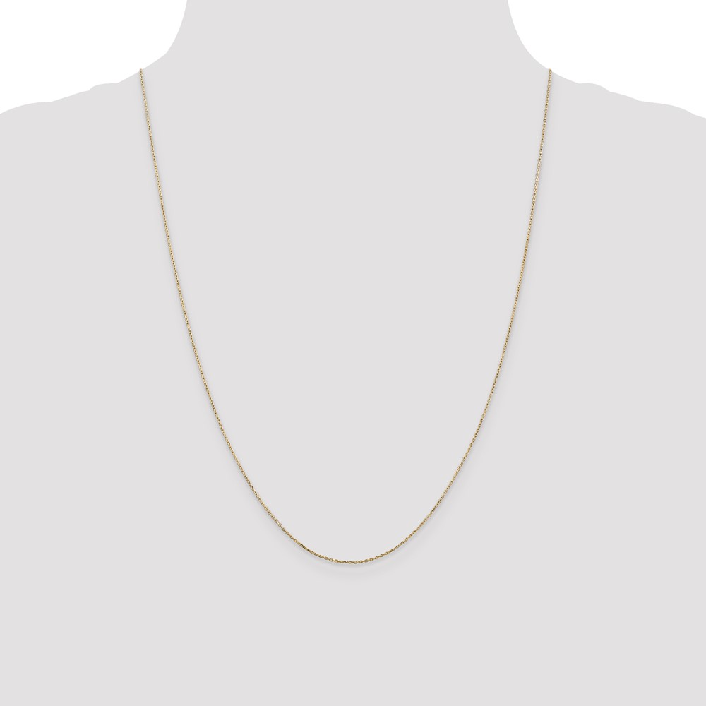 14K 24 inch .8mm Diamond-cut Cable with Lobster Clasp Chain (PEN41L-24)
