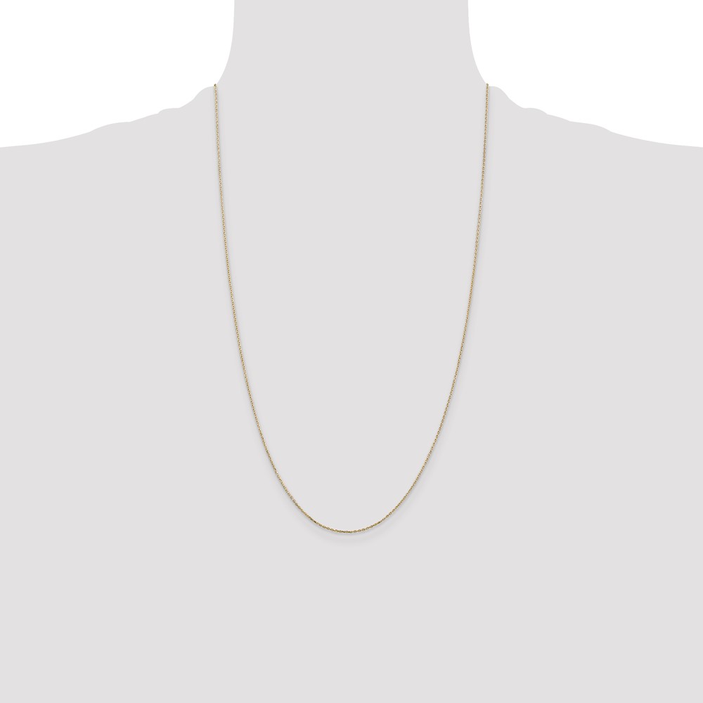 14K 26 inch .8mm Diamond-cut Cable with Lobster Clasp Chain (PEN41L-26)