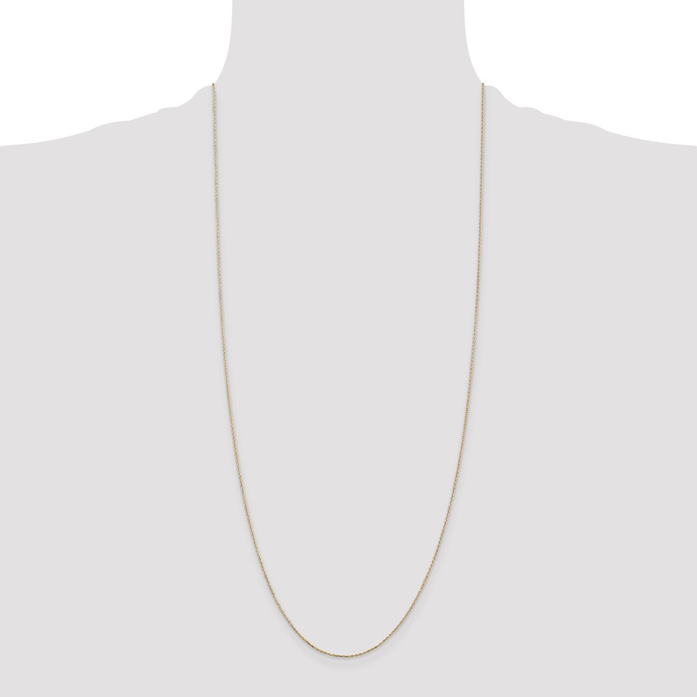 14K 30 inch .8mm Diamond-cut Cable with Lobster Clasp Chain (PEN41L-30)