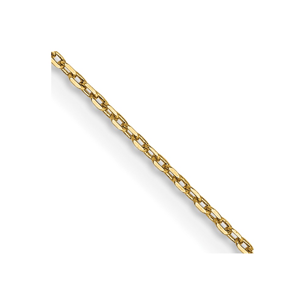 14K 14 inch .8mm Diamond-cut Cable with Lobster Clasp Chain (PEN41L-14)