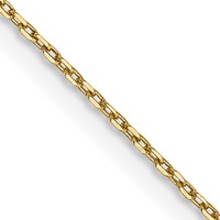 14K.8mm Yellow Gold Diamond-cut Cable Chain with Lobster Clasp, 14" view 1