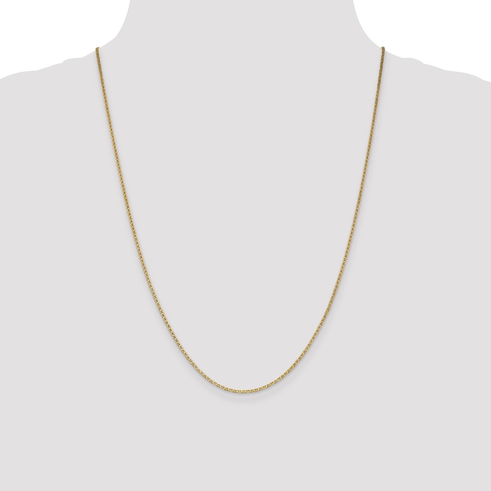 14K 24 inch 1.5mm Lightweight Flat Anchor Link with Lobster Clasp Pendant Chain (PEN50-24)