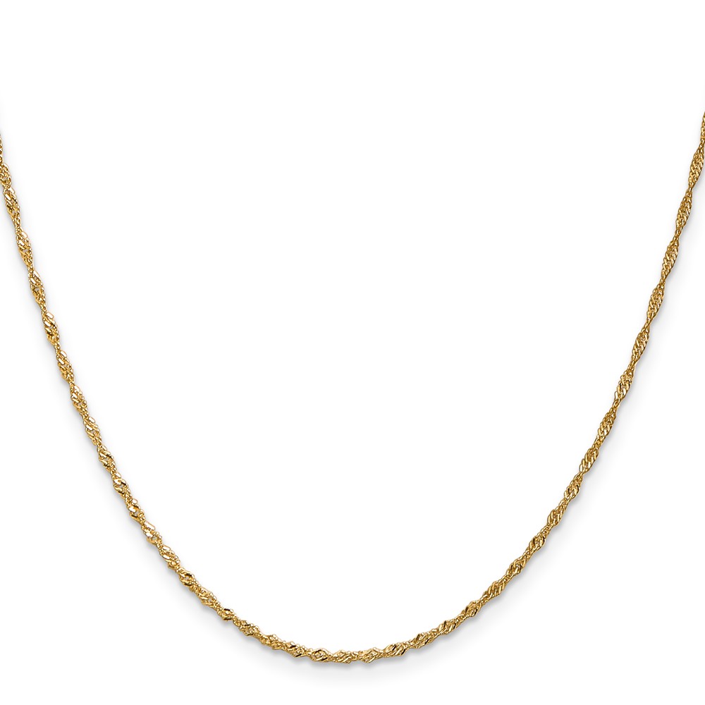 14K 20 inch 1.40mm Singapore with Spring Ring Clasp Chain (PEN52-20)