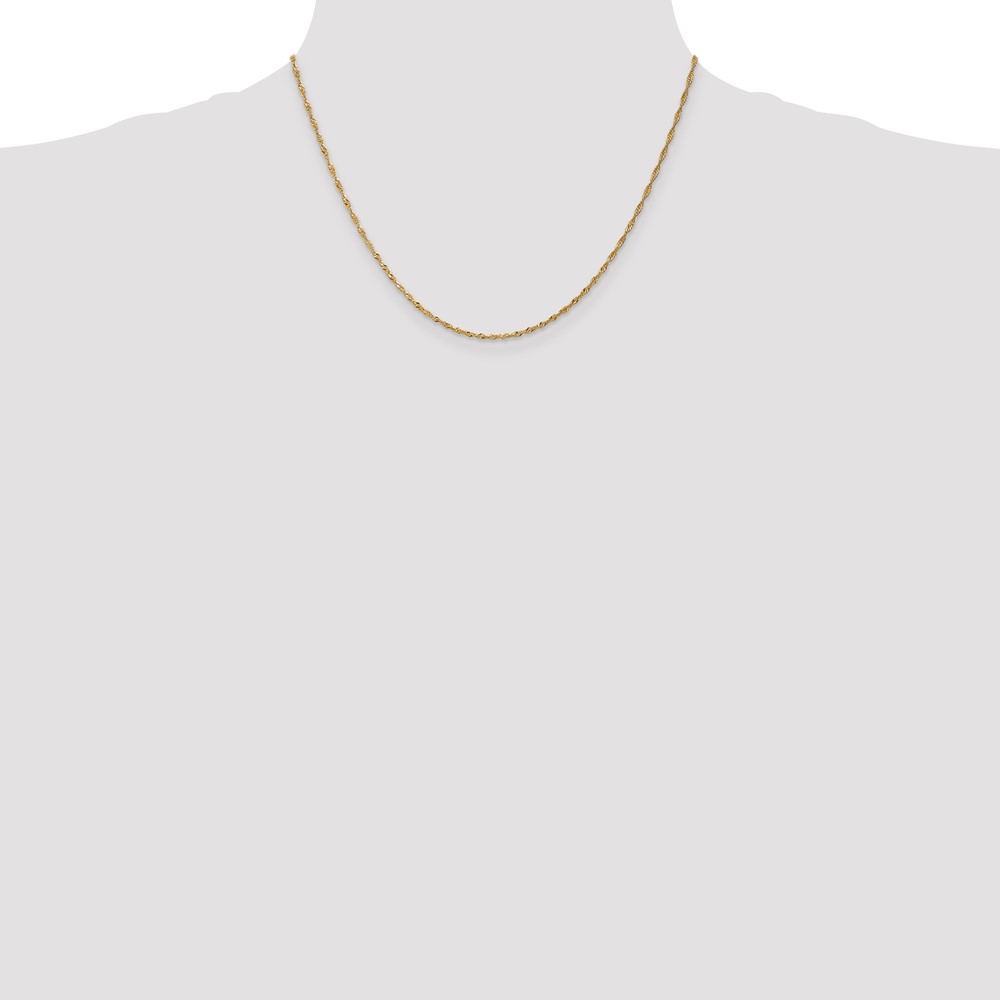 14K 18 inch 1.40mm Singapore with Spring Ring Clasp Chain (PEN52-18)