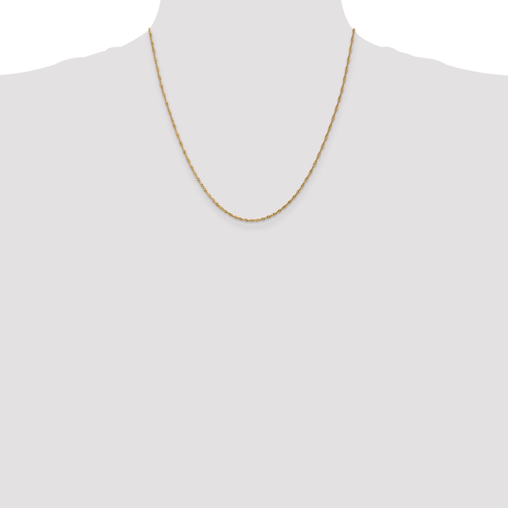 14K 20 inch 1.40mm Singapore with Spring Ring Clasp Chain (PEN52-20)
