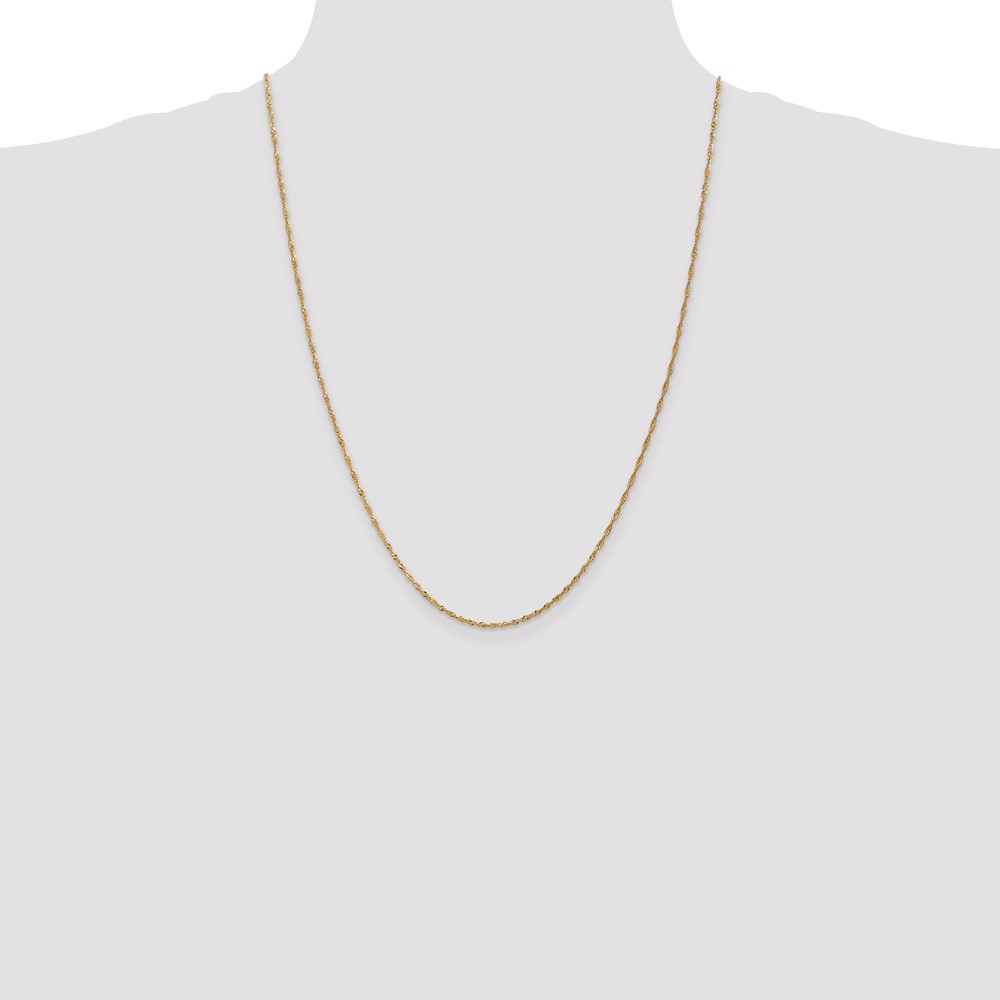 14K 24 inch 1.40mm Singapore with Spring Ring Clasp Chain (PEN52-24)