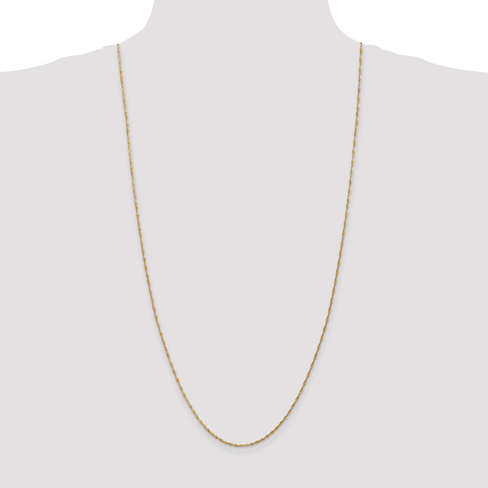 14K 30 inch 1.40mm Singapore with Spring Ring Clasp Chain (PEN52-30)