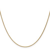 14K 1mm Yellow Gold Round Open Link Cable Chain with Lobster Clasp - 14in view 2