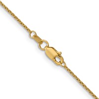 14K 1mm Yellow Gold Round Open Link Cable Chain with Lobster Clasp - 14in view 4