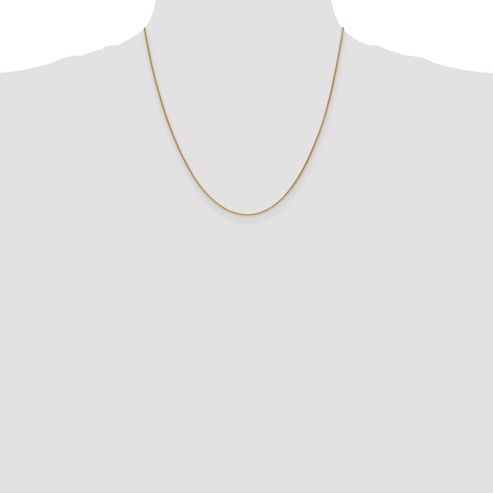 14K 20 inch 1mm Round Open Link Cable with Lobster Clasp Chain (PEN53-20)