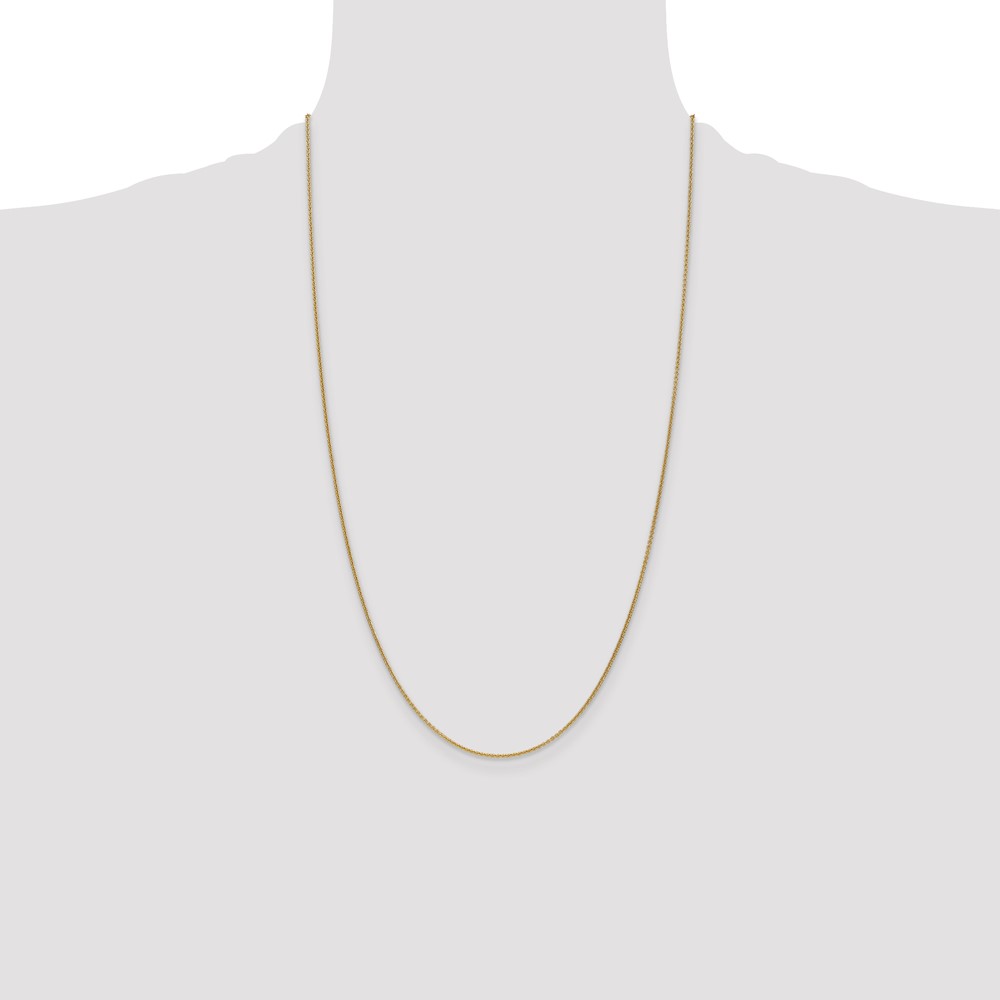 14K 26 inch 1mm Round Open Link Cable with Lobster Clasp Chain (PEN53-26)