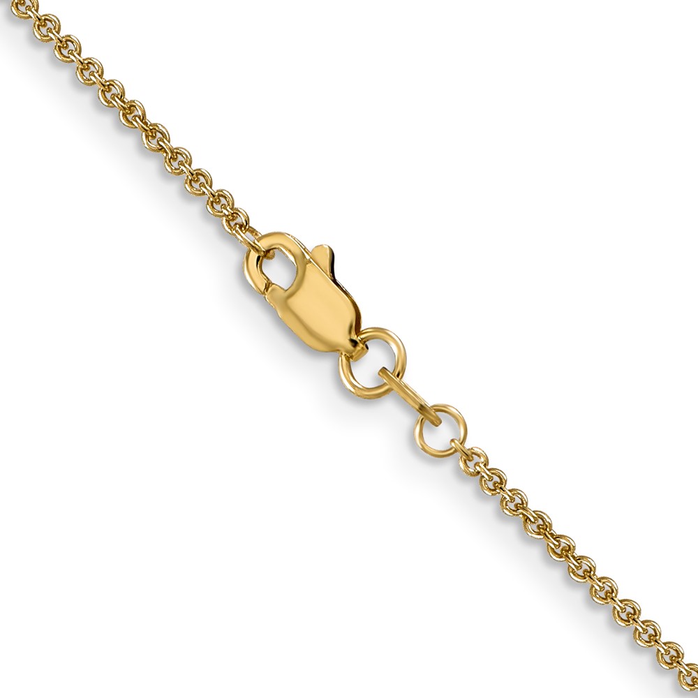 14K 22 inch 1.4mm Round Open Link Cable with Lobster Clasp Chain (PEN54-22)