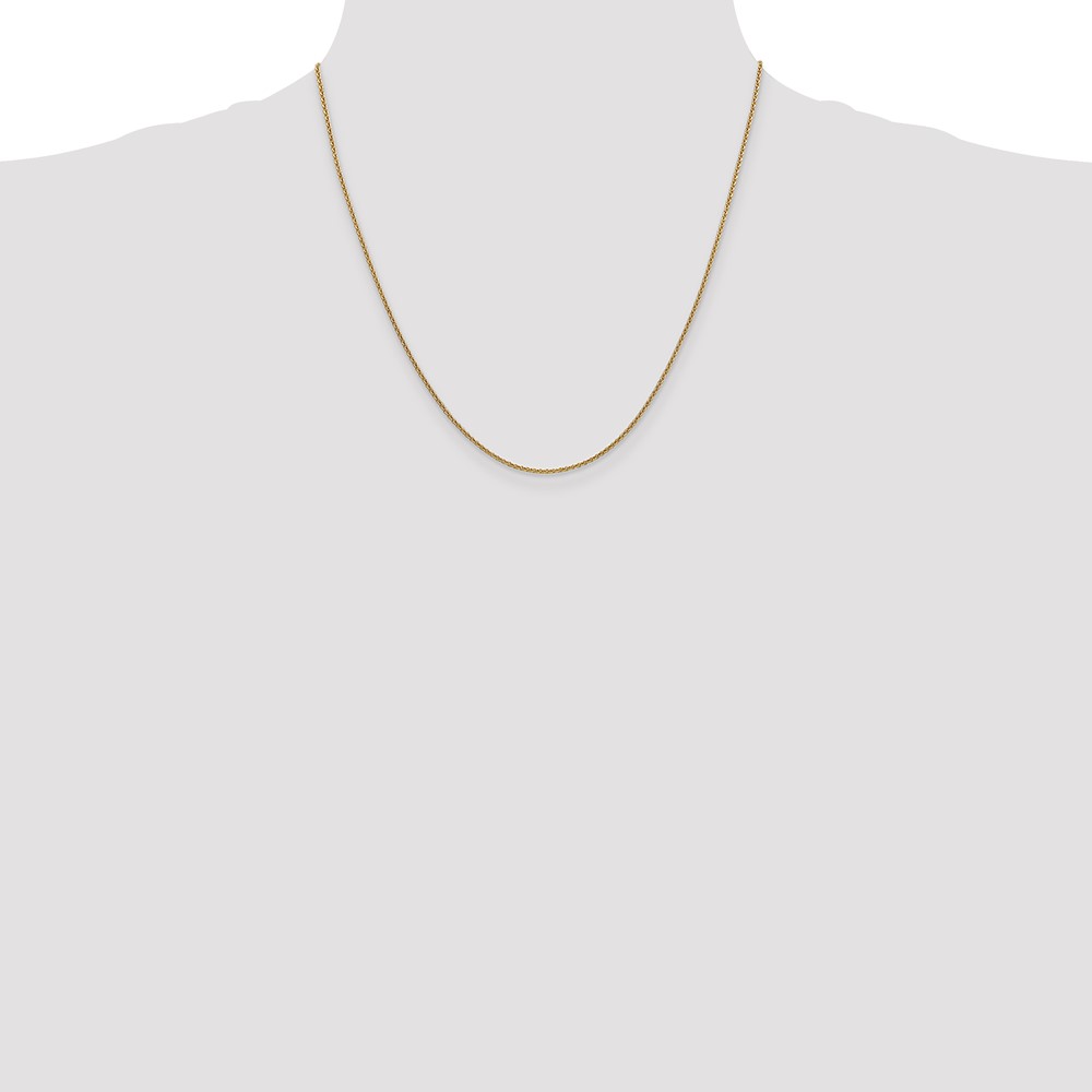14K 20 inch 1.4mm Round Open Link Cable with Lobster Clasp Chain (PEN54-20)