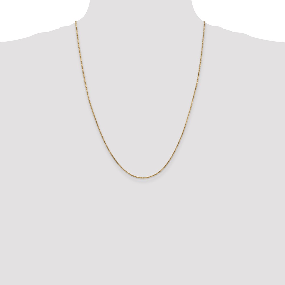 14K 24 inch 1.4mm Round Open Link Cable with Lobster Clasp Chain (PEN54-24)