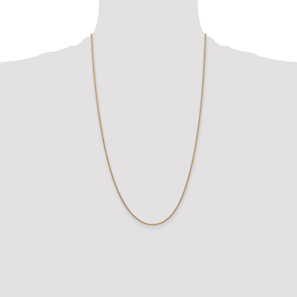 14K 26 inch 1.4mm Round Open Link Cable with Lobster Clasp Chain (PEN54-26)