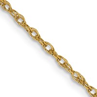 14K Yellow Gold 1.3 Heavy Baby Rope Chain with Lobster Clasp, 16" view 1