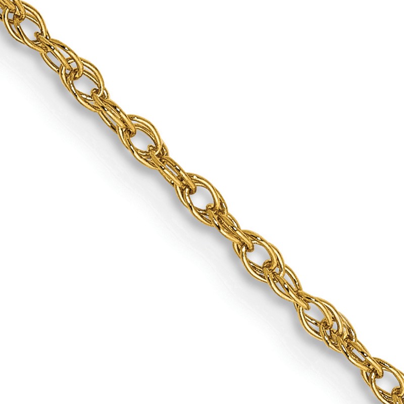 14K 18 inch 1.3 Heavy Baby Rope with Lobster Clasp Chain