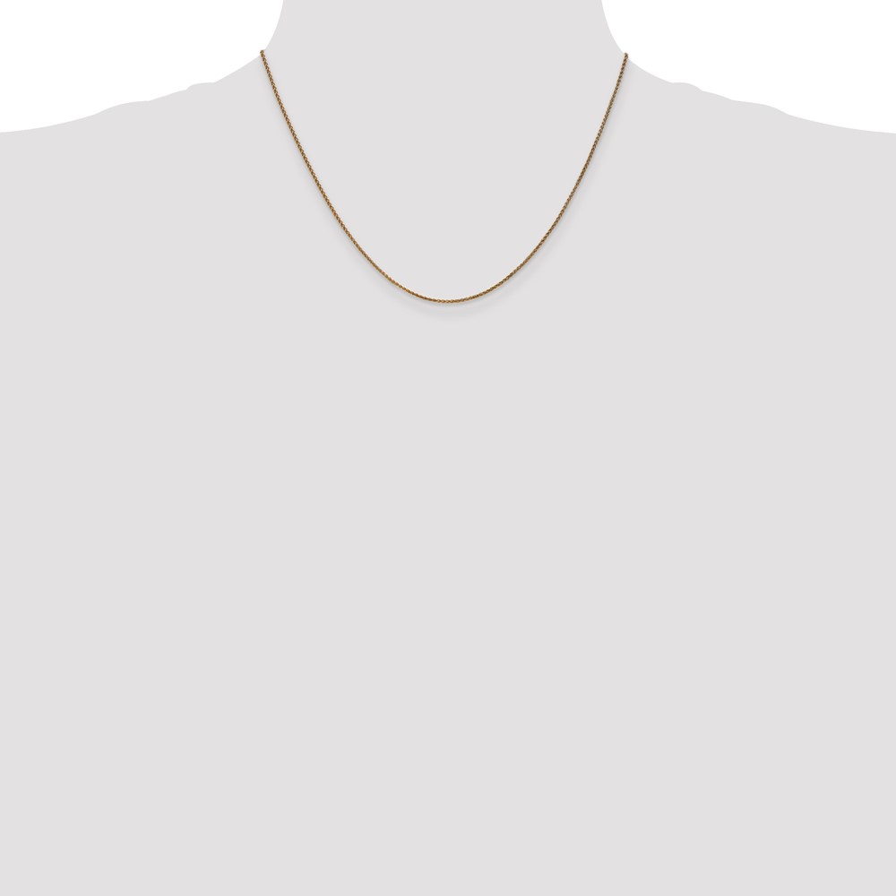 14K 18 inch 1.25mm Diamond-cut Spiga with Lobster Clasp Chain (PEN62-18)