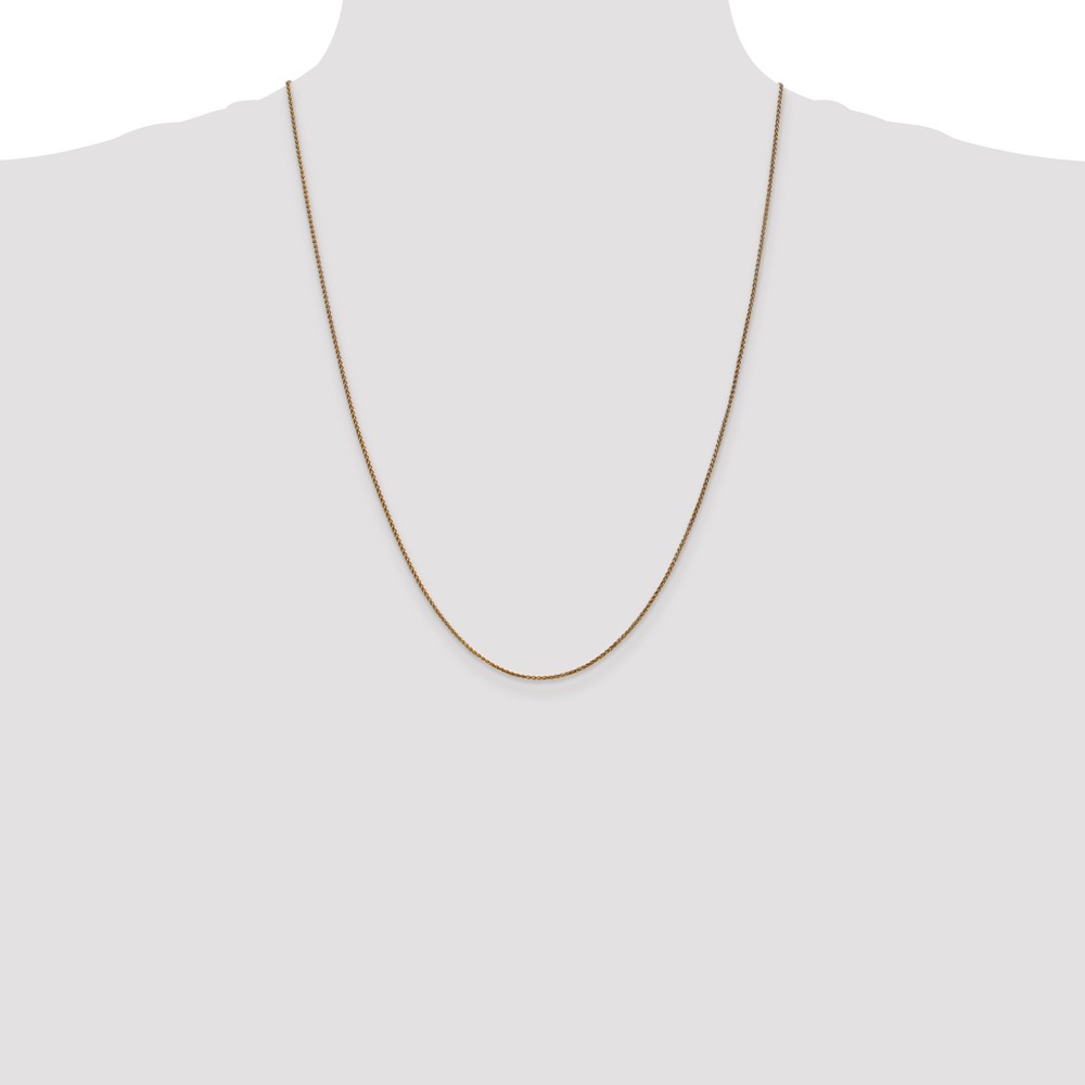 14K 24 inch 1.25mm Diamond-cut Spiga with Lobster Clasp Chain (PEN62-24)