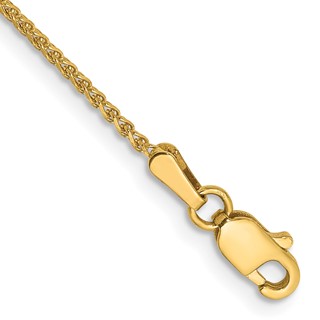14K 1.25mm Diamond-cut Spiga with Lobster Clasp Chain (per inch)