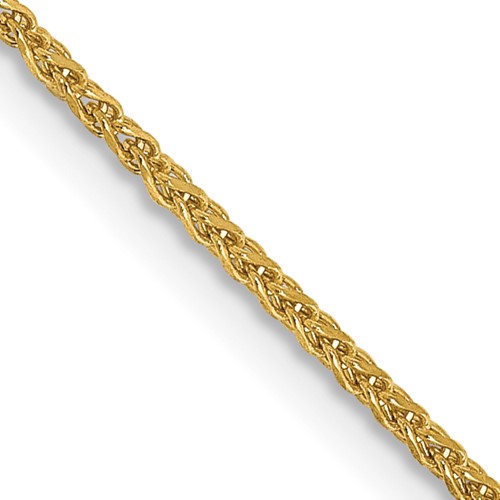 14K 26 inch 1.25mm Diamond-cut Spiga with Lobster Clasp Chain