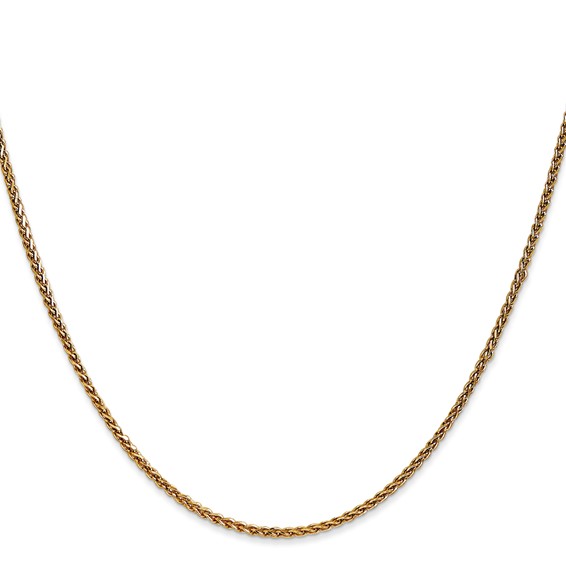 14K 1.7mm Diamond-cut Spiga with Lobster Clasp Chain (per inch)