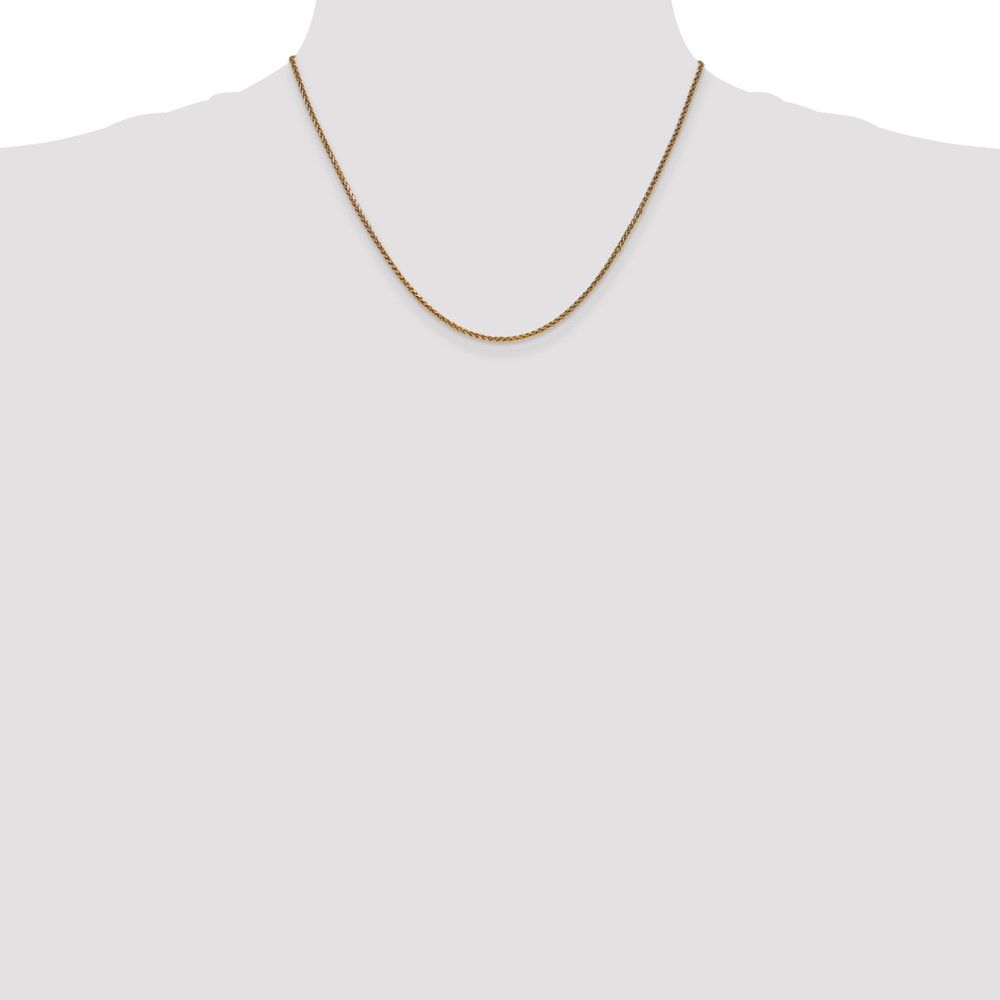 14K 18 inch 1.7mm Diamond-cut Spiga with Lobster Clasp Chain (PEN64-18)