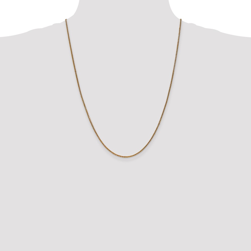 14K 24 inch 1.7mm Diamond-cut Spiga with Lobster Clasp Chain (PEN64-24)