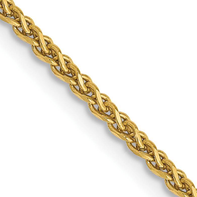 14K 18 inch 1.7mm Diamond-cut Spiga with Lobster Clasp Chain (PEN64-18)