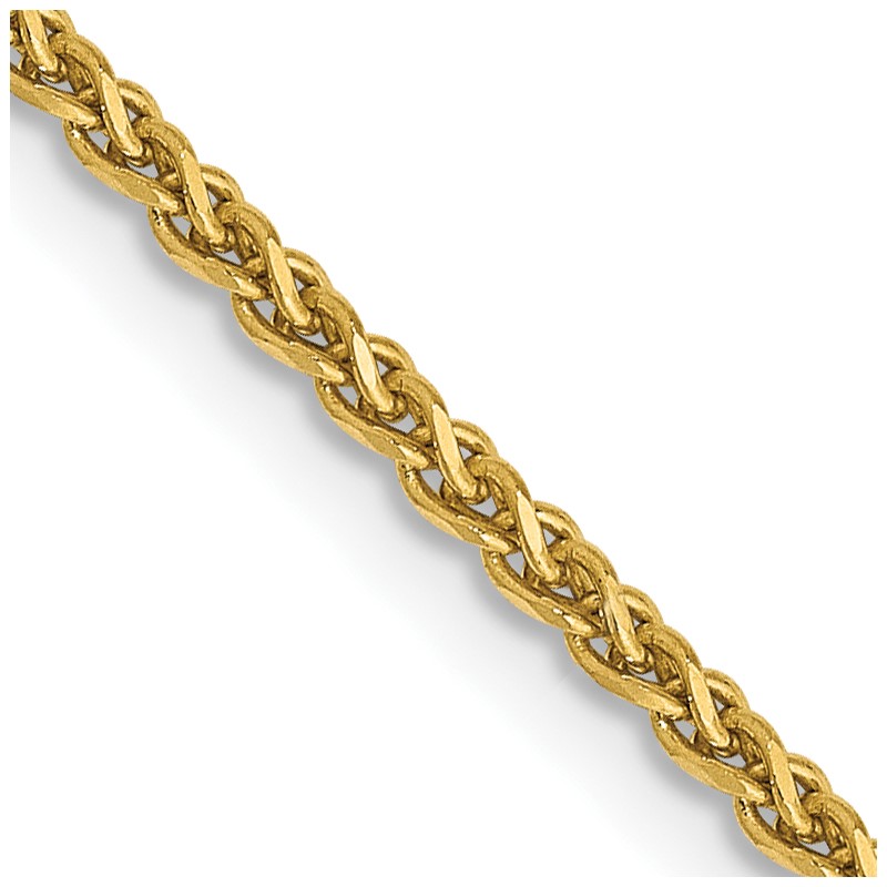 14K 20 inch 1.7mm Diamond-cut Spiga with Lobster Clasp Chain
