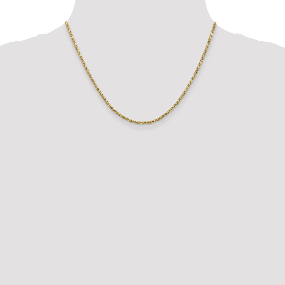 14k 18 inch 2.25mm Parisian Wheat with Lobster Clasp Chain (PEN66-18)