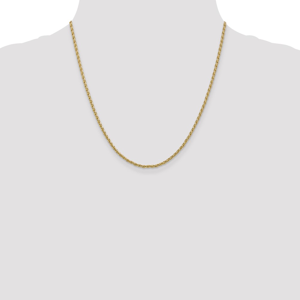 14k 20 inch 2.25mm Parisian Wheat with Lobster Clasp Chain (PEN66-20)