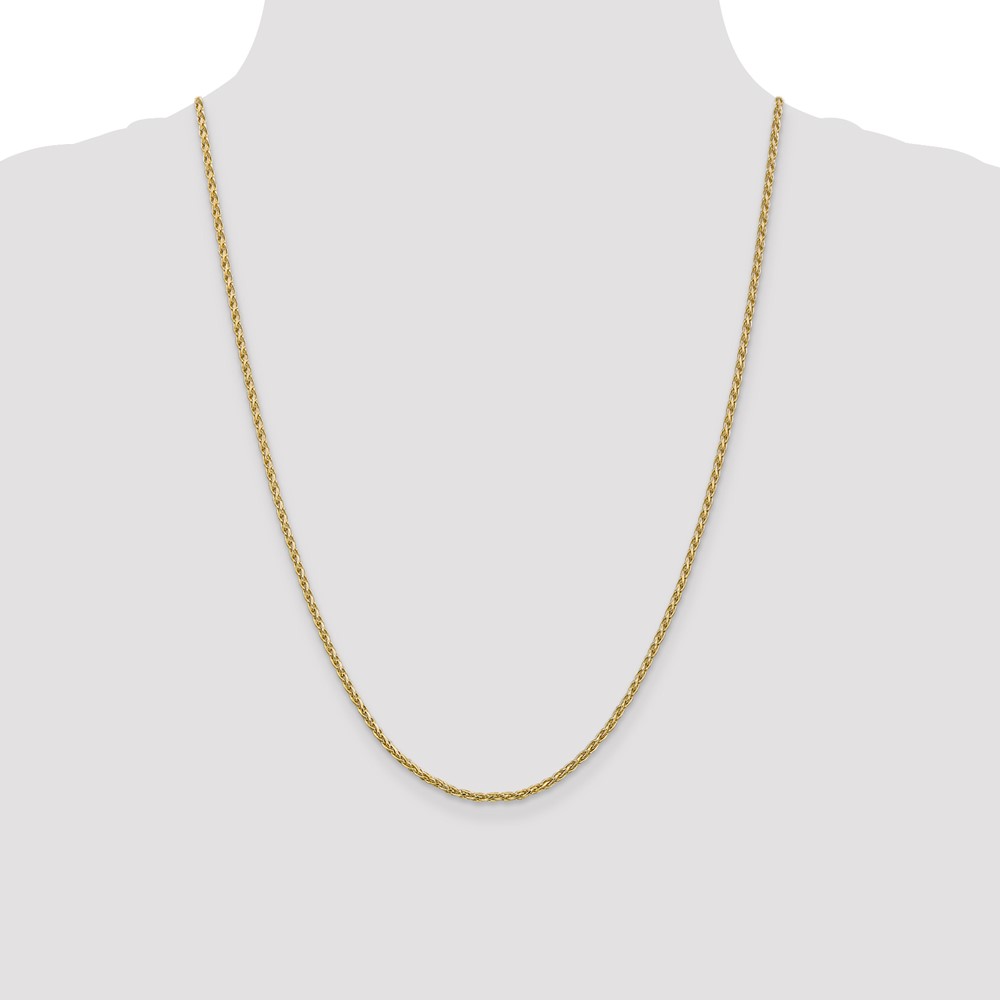 14k 24 inch 2.25mm Parisian Wheat with Lobster Clasp Chain (PEN66-24)