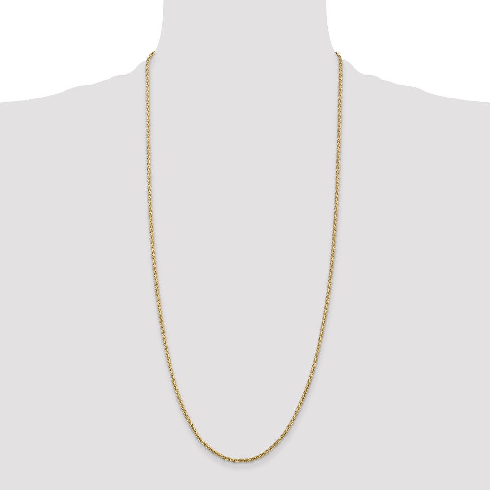 14k 30 inch 2.25mm Parisian Wheat with Lobster Clasp Chain (PEN66-30)