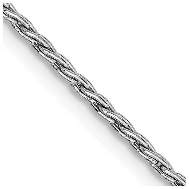 14K White Gold 16 inch 1.25mm Round Parisian Wheat with Lobster Clasp Chain