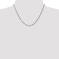 14K White Gold 4mm Parisian Wheat Chain with Lobster Clasp, 18" view 4