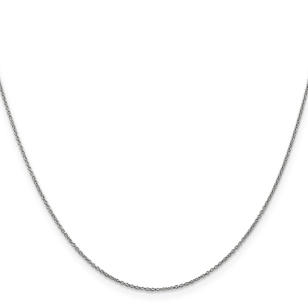 14K White Gold 16 inch .9mm Cable with Lobster Clasp Chain (PEN75L-16)