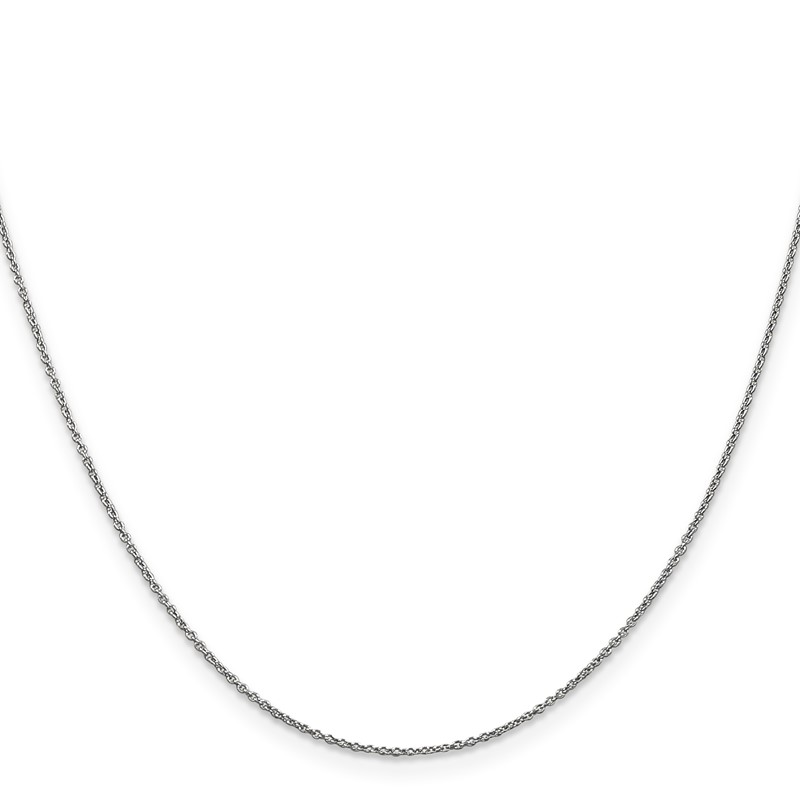 14K White Gold 22 inch .9mm Cable with Lobster Clasp Chain