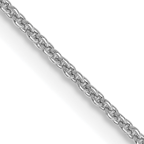 14K White Gold 24 inch .9mm Cable with Lobster Clasp Chain (PEN75L-24)