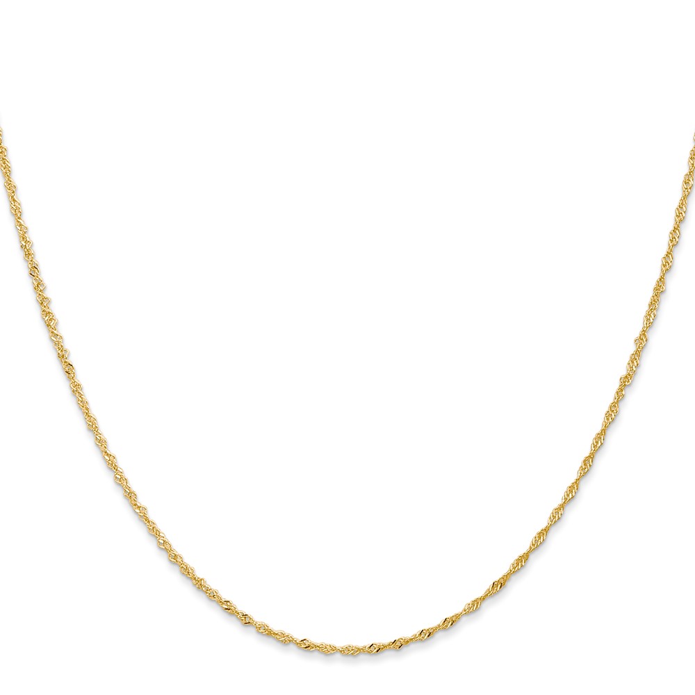 14K 30 inch 1.10mm Singapore with Spring Ring Clasp Chain (PEN9-30)