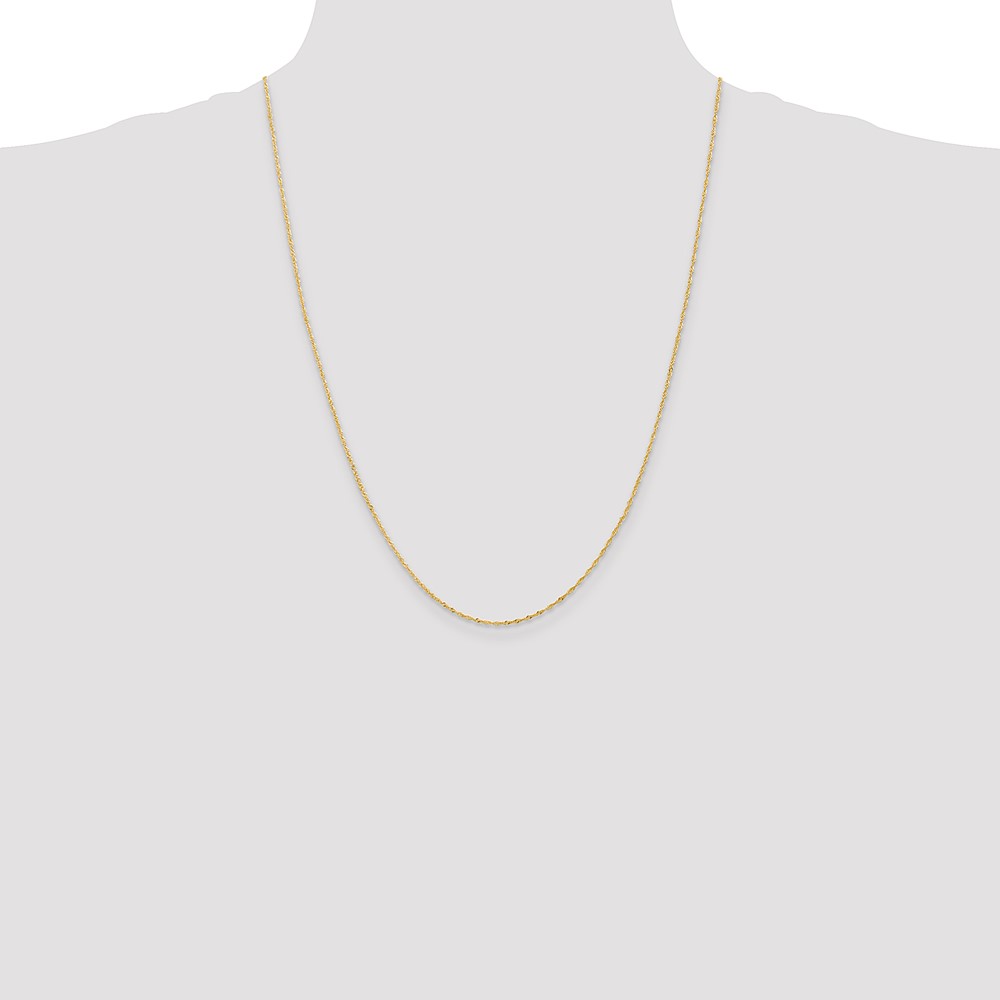 14K 24 inch 1.10mm Singapore with Spring Ring Clasp Chain (PEN9-24)