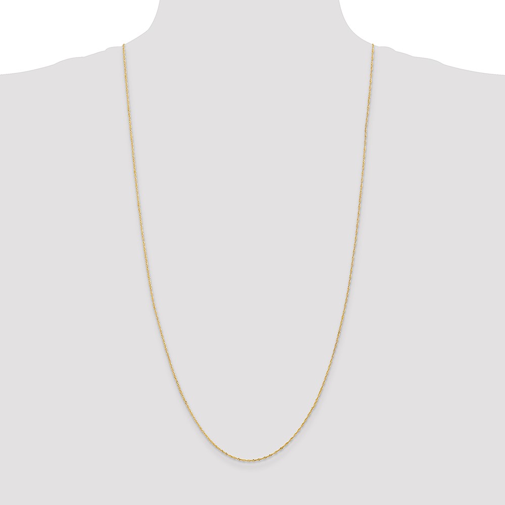 14K 30 inch 1.10mm Singapore with Spring Ring Clasp Chain (PEN9-30)