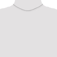 14K White Gold 1.3mm Heavy Baby Rope Chain with Lobster Clasp, 14" view 3
